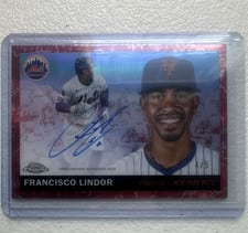 2025 Topps Chrome Platinum Autographs Francisco Lindor #CPA-FLI