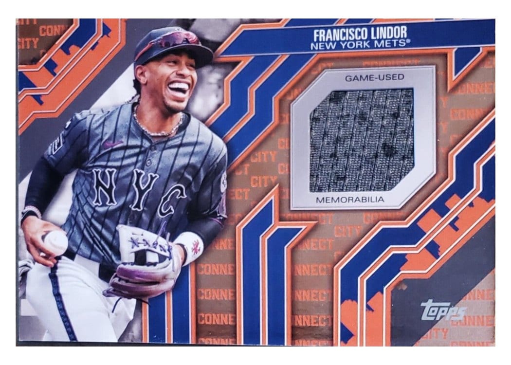 2025 Topps City Connect Swatch Collection Series One Francisco Lindor #CC-FL card