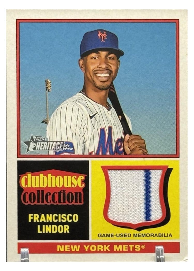 2025 Topps Heritage Clubhouse Collection Relics Francisco Lindor #CCR-FL card