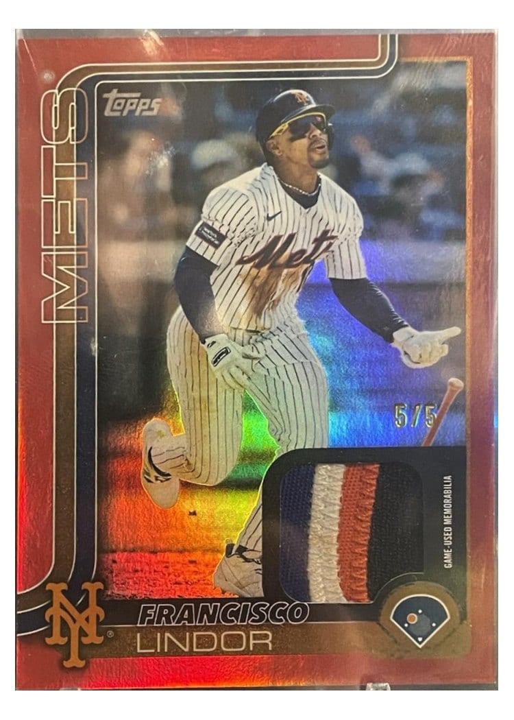 2025 Topps Real One Relics Francisco Lindor #350 card