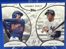 2025 Topps Dynamic Duals Base Set Francisco Lindor / Derek Jeter #39 card