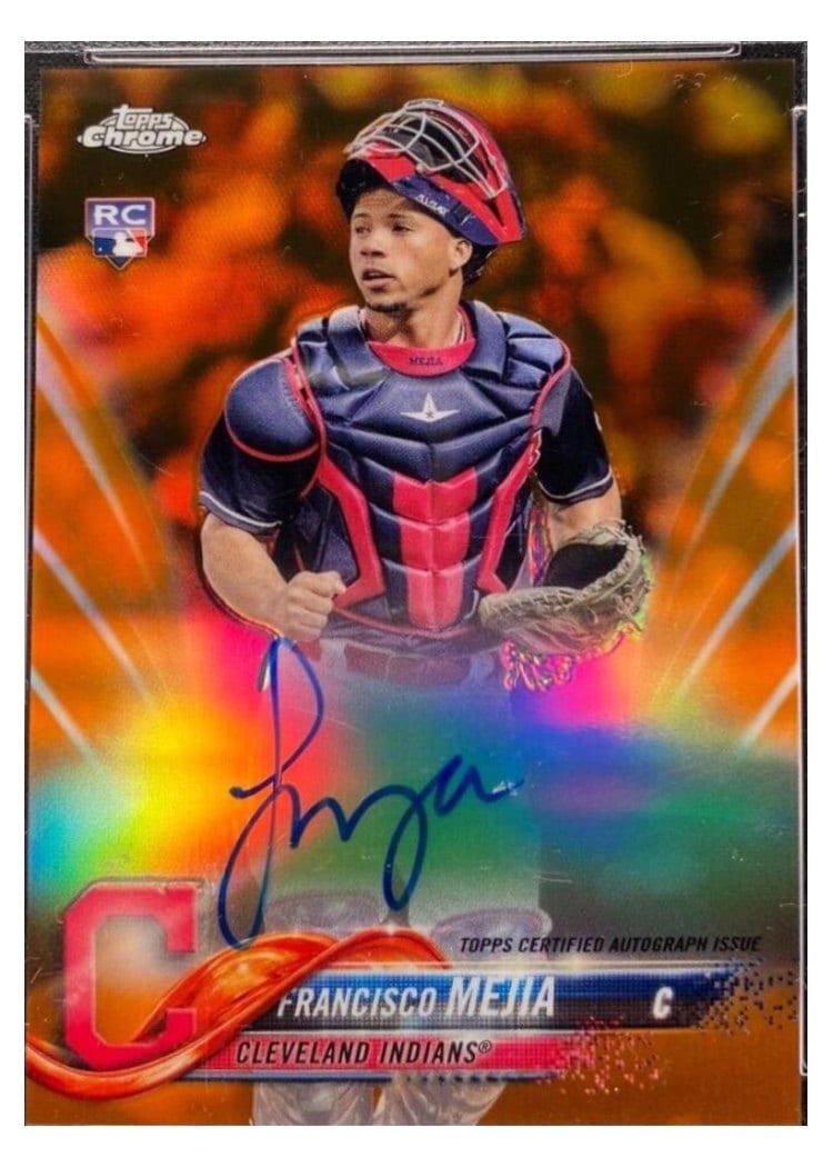 2018 Topps Chrome Rookie Autographs Francisco Mejia #RA-FM card