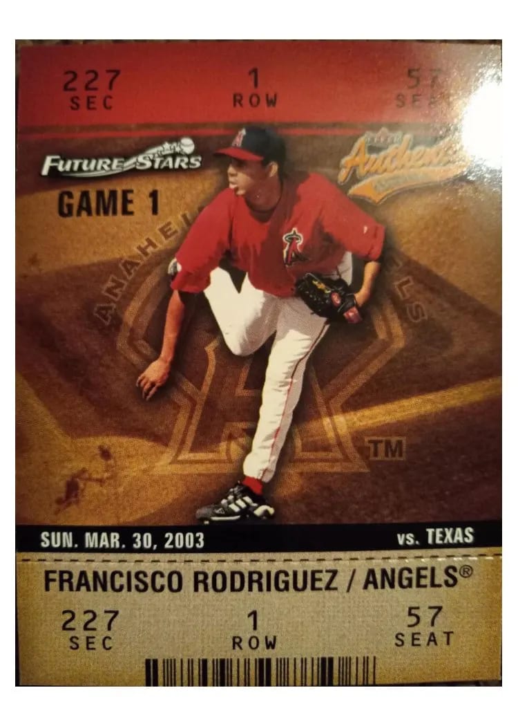 2003 Fleer Authentix Francisco Rodriguez #103 card