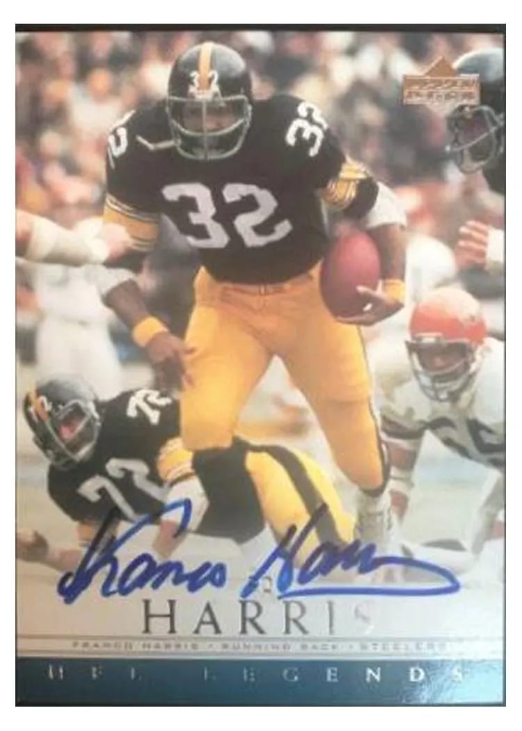 2000 Upper Deck Legends Autographs Franco Harris card