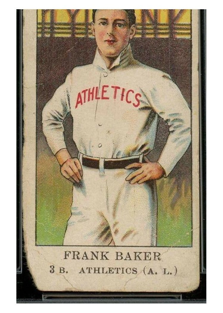 1909 E91 American Caramel Set B Frank Baker card