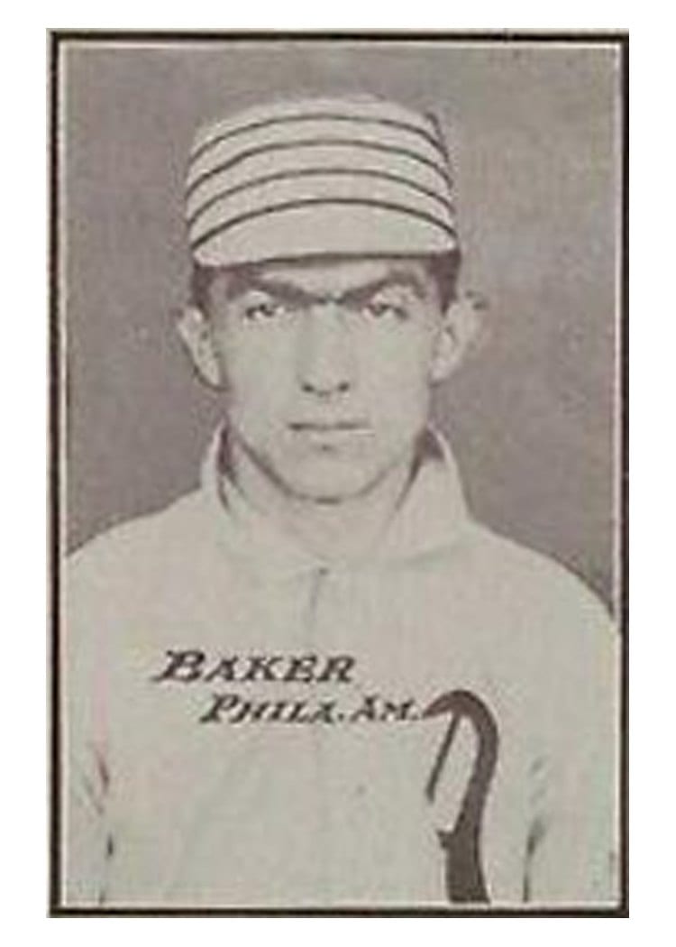 1913 Tom Barker Game Frank Baker card