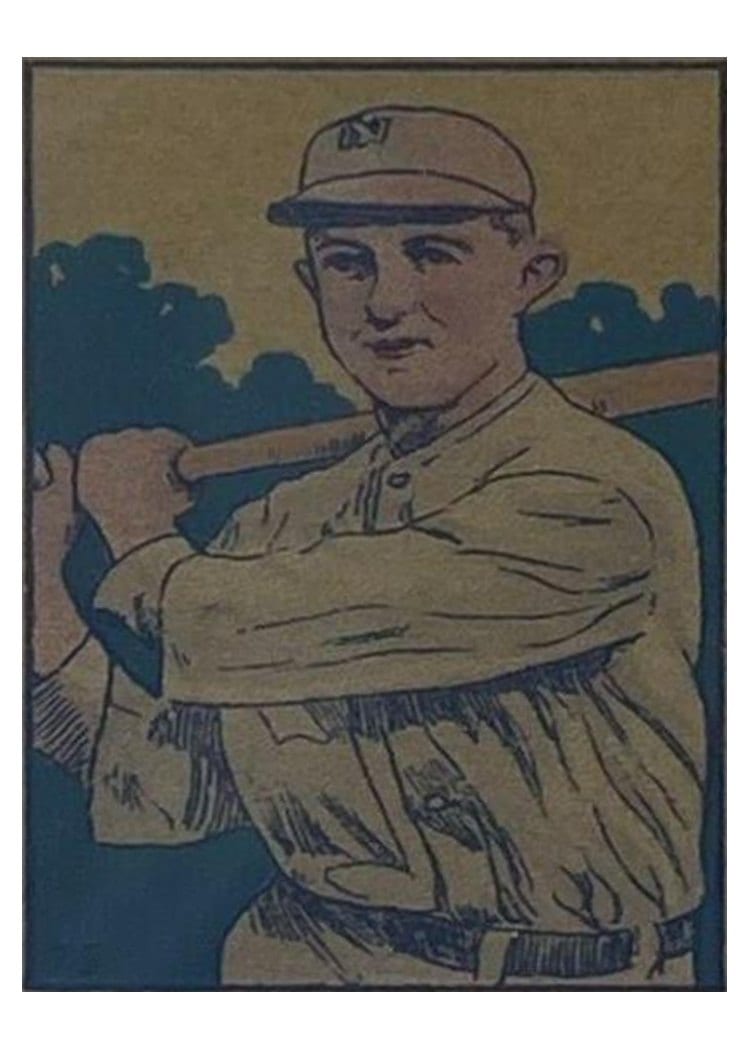 1919 W514 Frank Baker Hand Cut #75 card