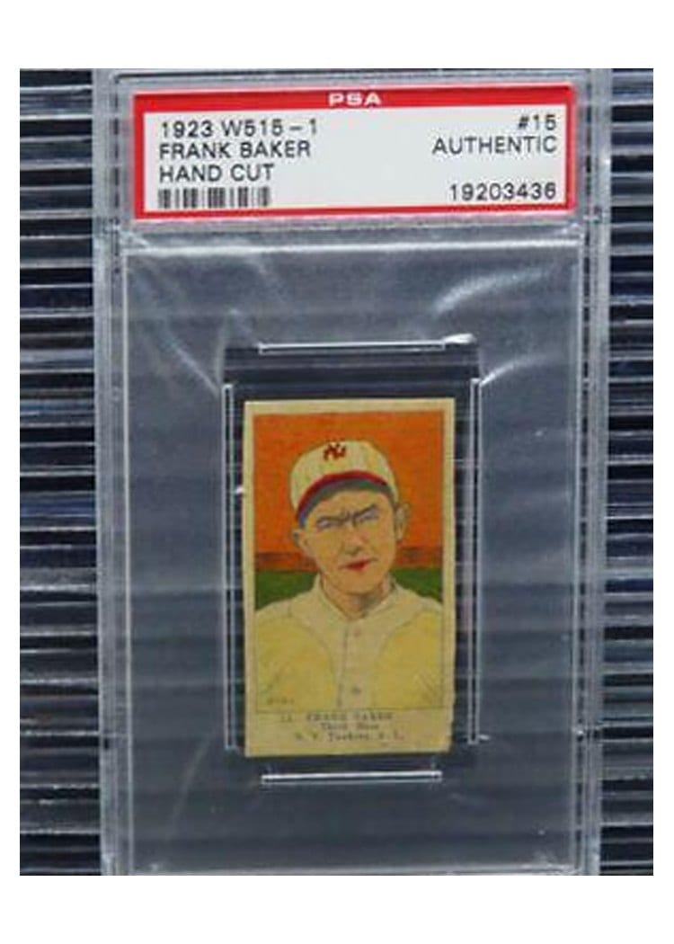 1923 W515 1 Frank Baker Hand Cut #15 card