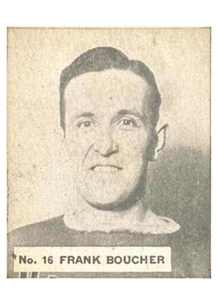 1937 V356 World Wide Gum Frank Boucher #16 card