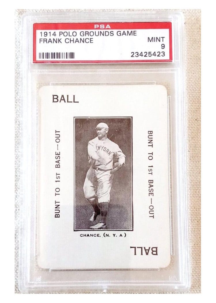 1914 Polo Grounds Game Frank Chance card