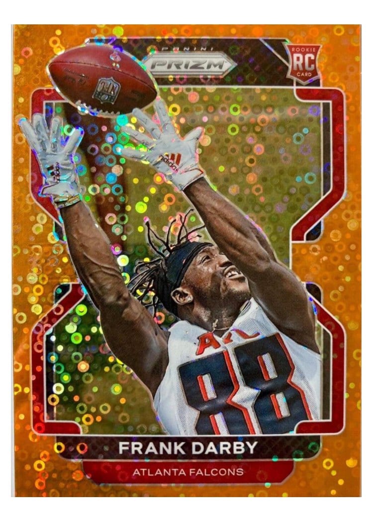 2021 Panini Prizm Base Set Frank Darby Orange Disco Prizm #406 card