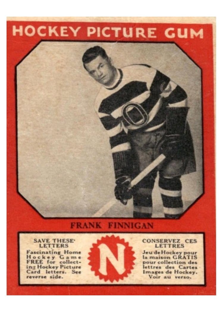 1933 V252 Canadian Gum Frank Finnigan card