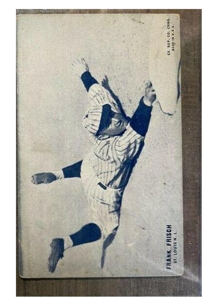 1925 Exhibits Frank Frisch card