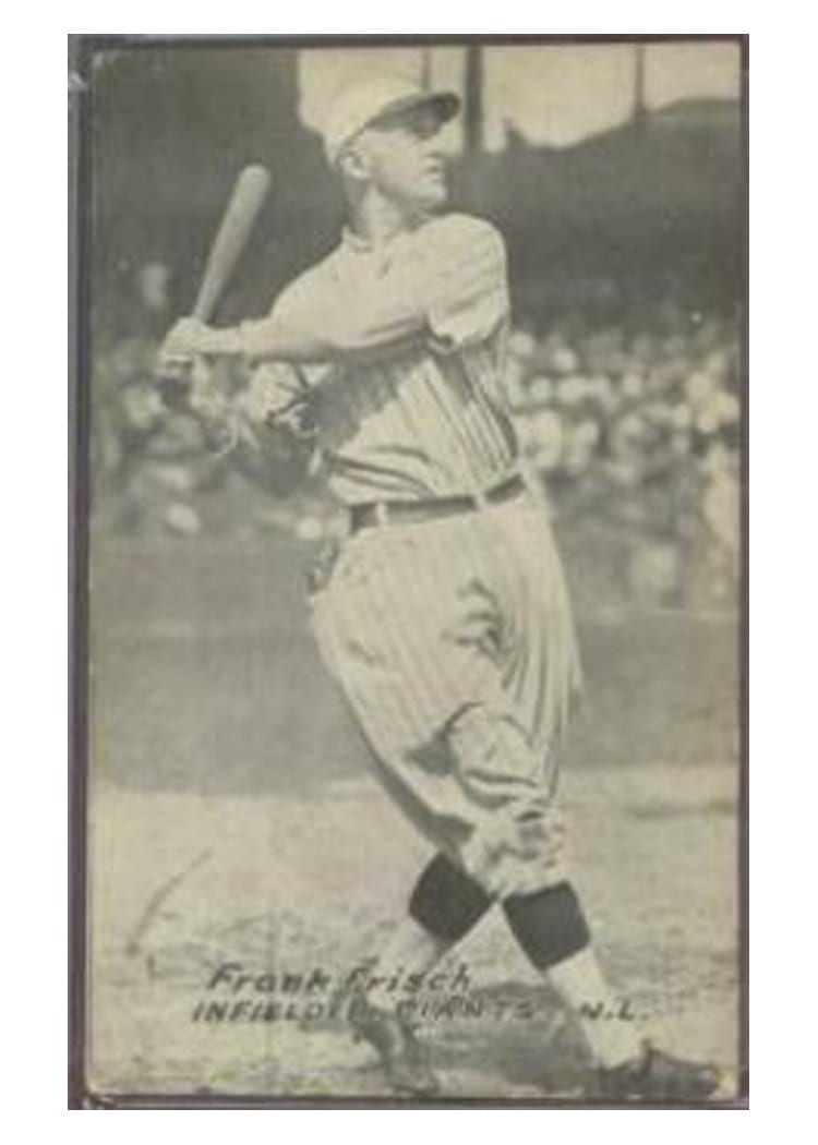 1926 Exhibits Frank Frisch card