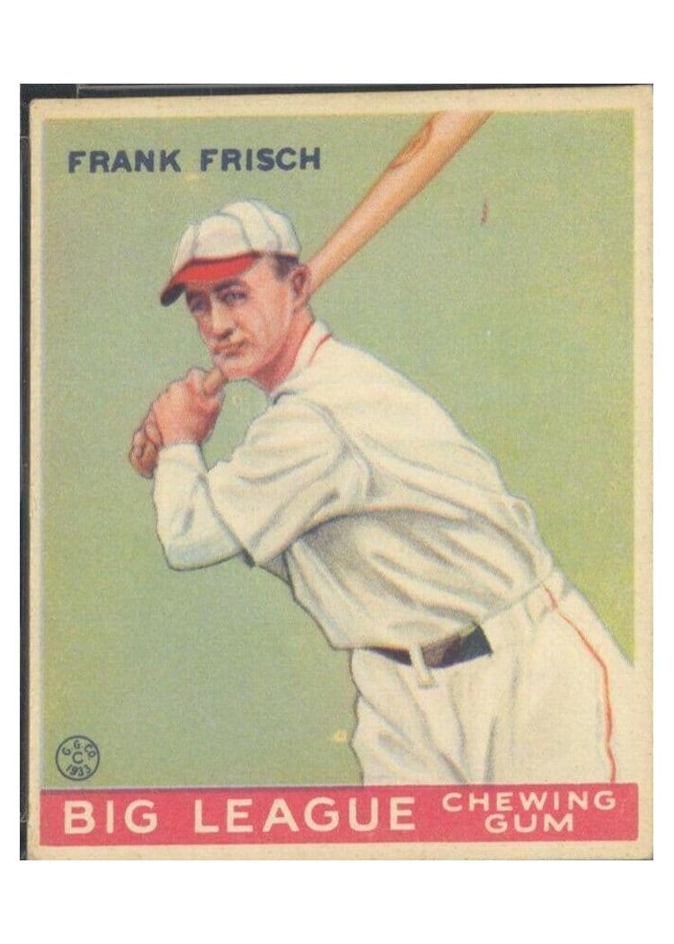 1933 Goudey Frank Frisch #49 card