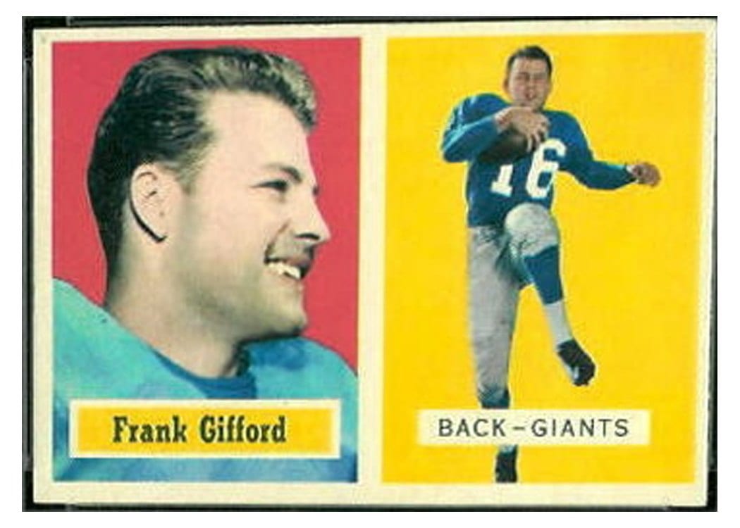 1957 Topps Frank Gifford #88 card