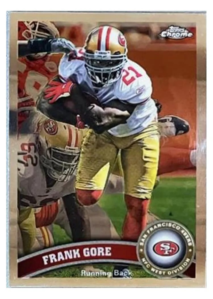 2011 Topps Chrome Frank Gore #201 card