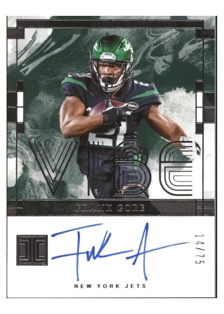 2024 Panini Impeccable Vibes Signatures Frank Gore #7 card