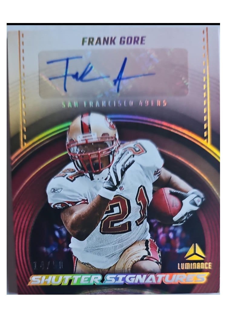2024 Panini Luminance Shutter Signatures Frank Gore #SS-FGE