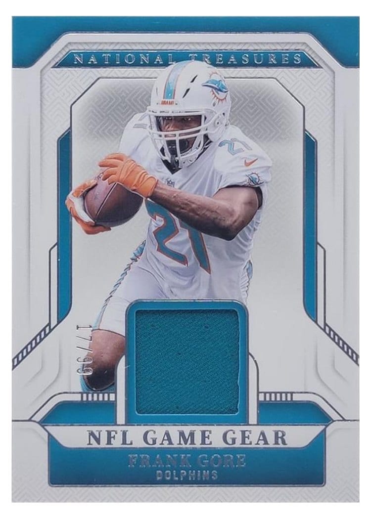 2024 Panini National Treasures NFL Game Gear Frank Gore #6 card