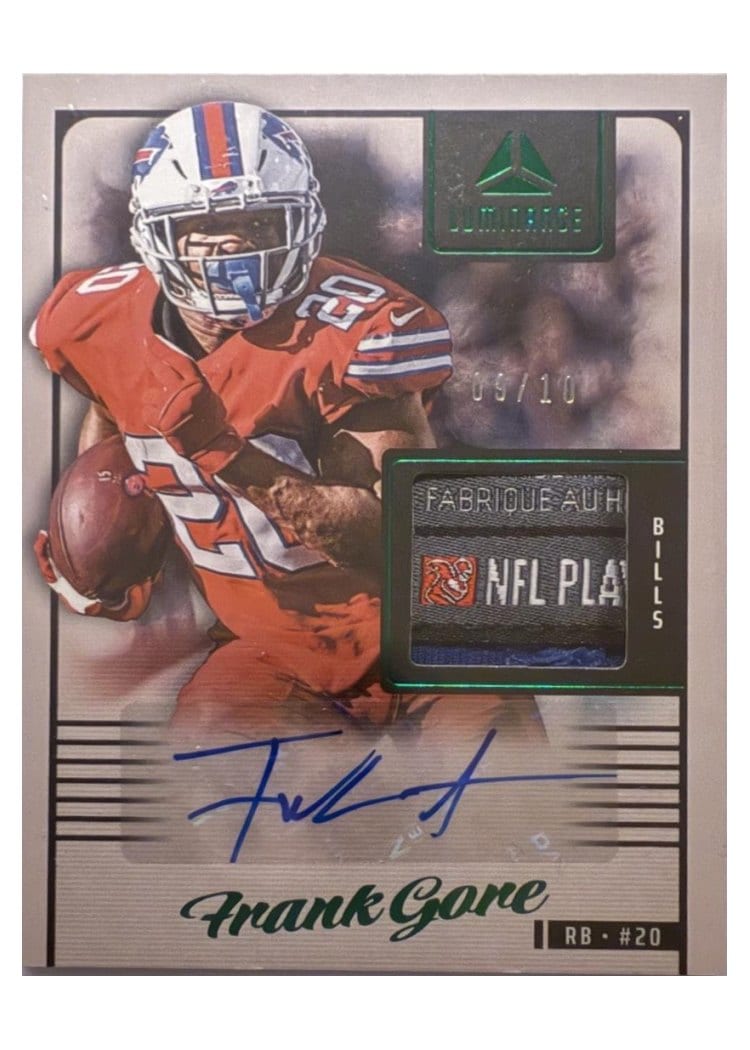 2025 Panini Luminance Autograph Jerseys Frank Gore #15 card