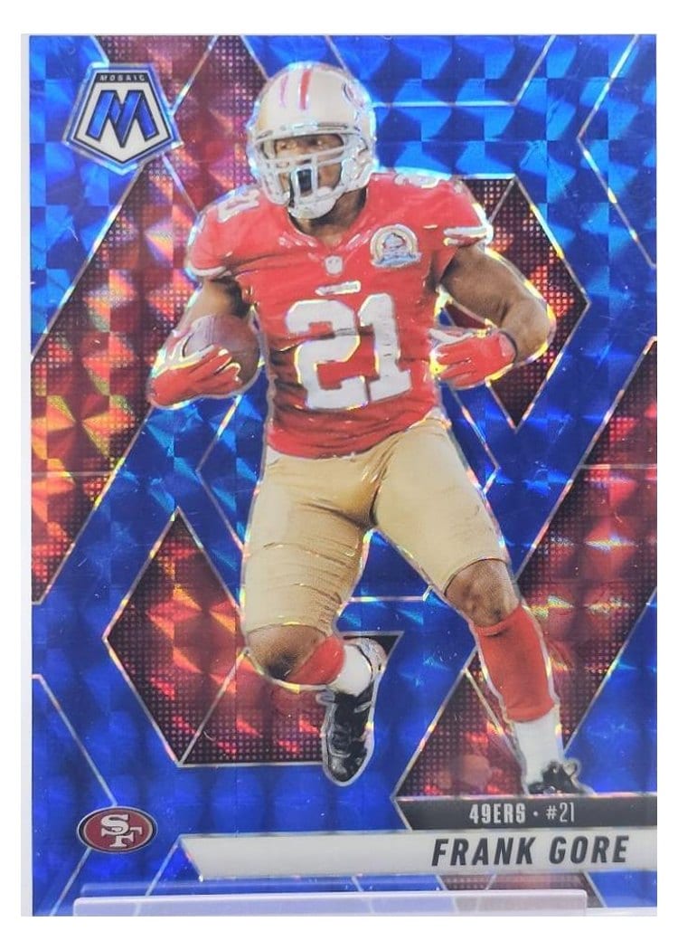 2025 Panini Mosaic Base Set Frank Gore Blue #137 card