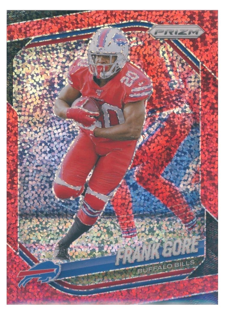 2025 Panini Prizm Base Set Frank Gore Red Sparkle #140 card