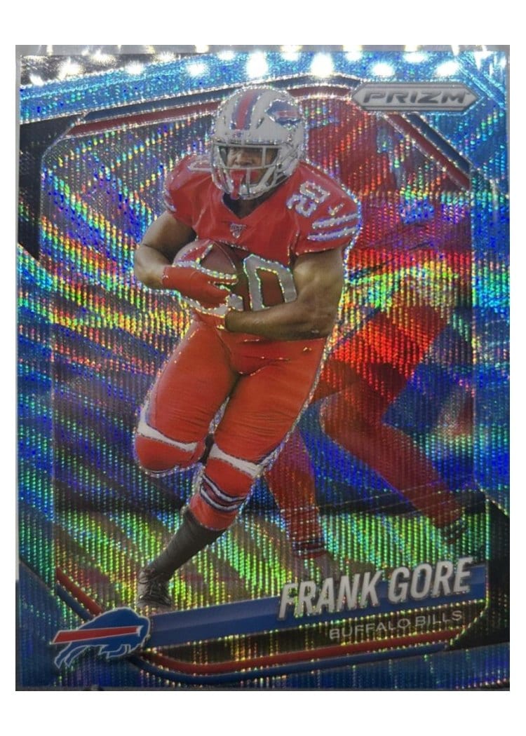 2025 Panini Prizm Base Set Frank Gore Blue Wave #140 card
