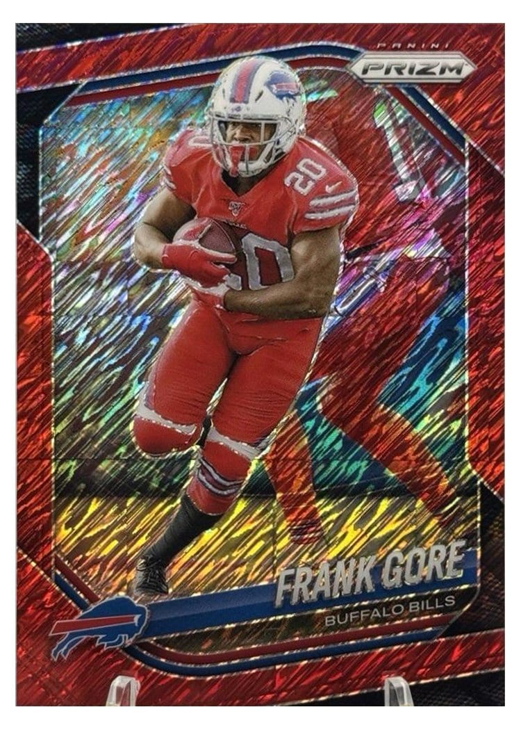 2025 Panini Prizm Base Set Frank Gore Red Shimmer #140 card