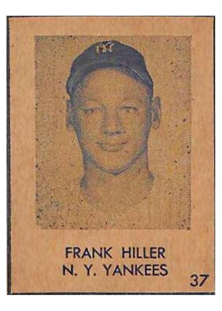 1948 R346 Blue Tint Frank Hiller #37 card