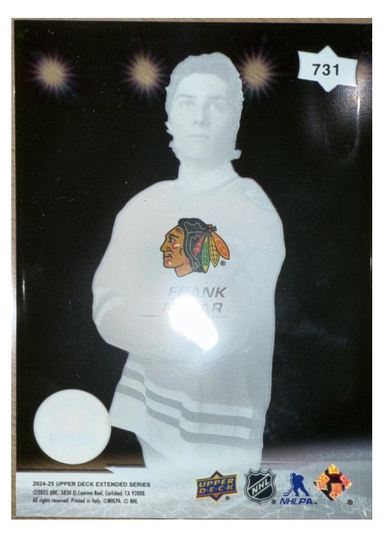 2024-25 Upper Deck Base Set Frank Nazar #731 card