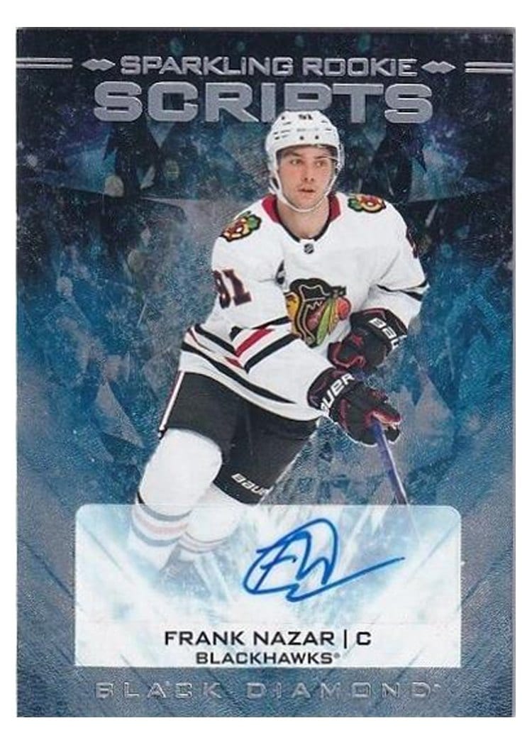 2024-25 Upper Deck Black Diamond Sparkling Rookie Scripts Frank Nazar #SRS-FN