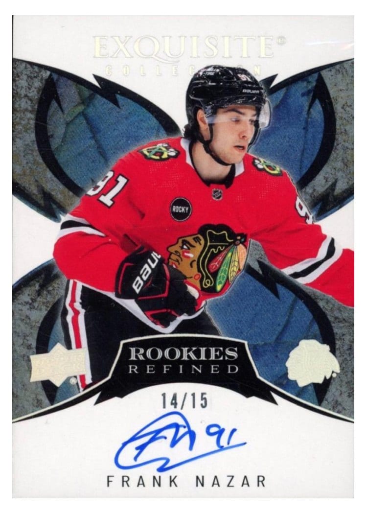 2024-25 Upper Deck Ice Exquisite Collection Rookies Refined Signatures Frank Nazar #ERRS-9 card