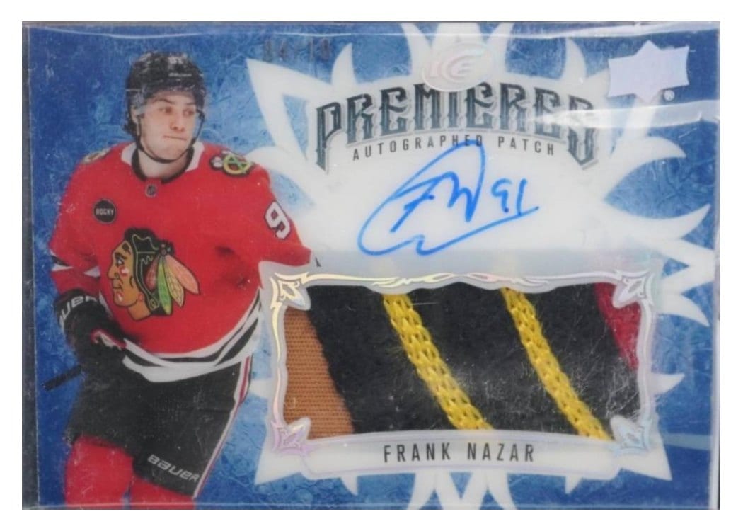 2024-25 Upper Deck Ice Ice Premieres Auto Patch Frank Nazar #IP-25 card