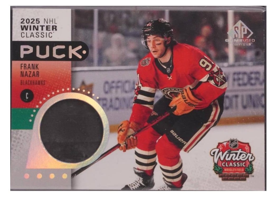 2025-26 SP Game Used 2025 Winter Classic Puck Relics Frank Nazar #WCP-FN card