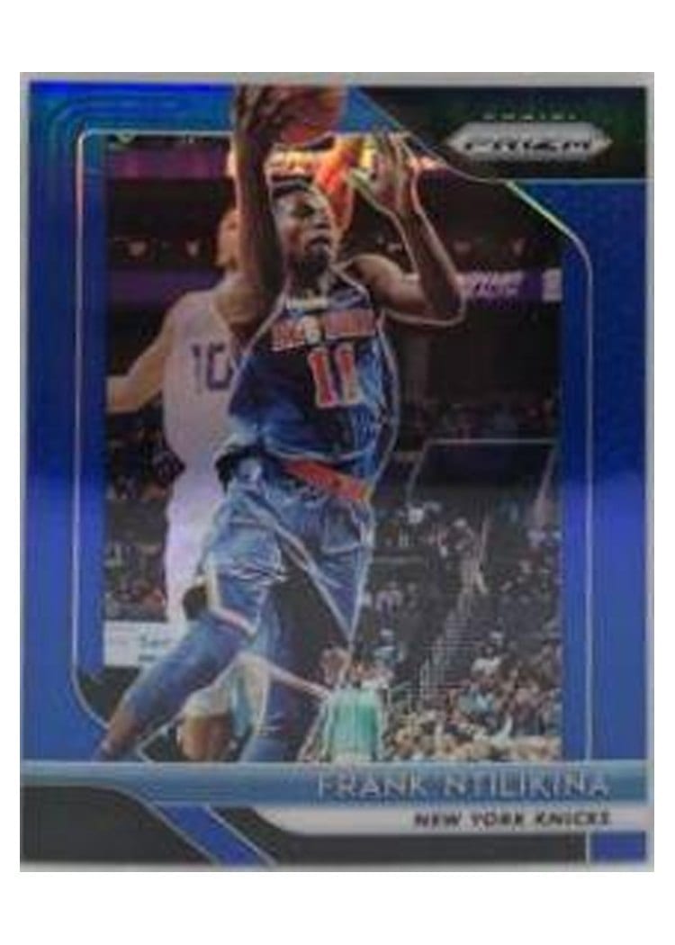 2018-19 Panini Prizm Base Set Frank Ntilikina Blue Prizm #247 card