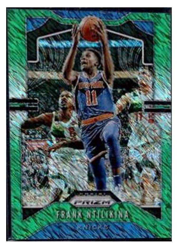 2019-20 Panini Prizm Base Set Frank Ntilikina Green Shimmer Prizm #177 card
