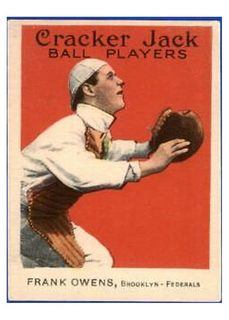 1915 Cracker Jack Frank Owens #74 card