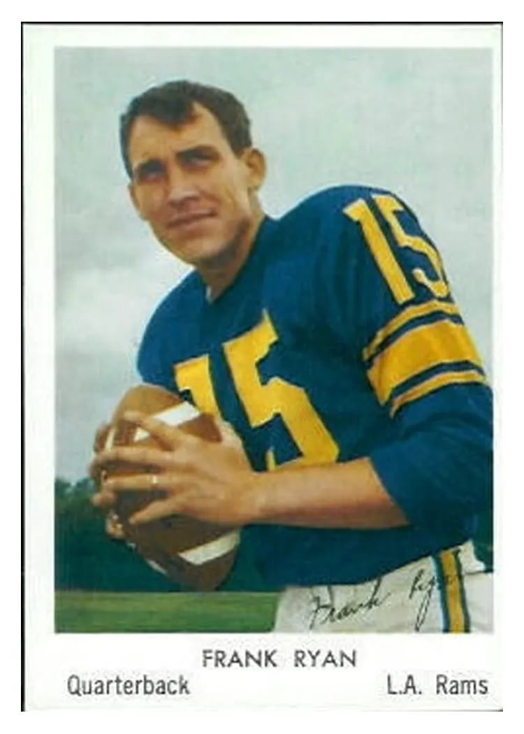 1959 Bell Brand Rams Frank Ryan #3 card