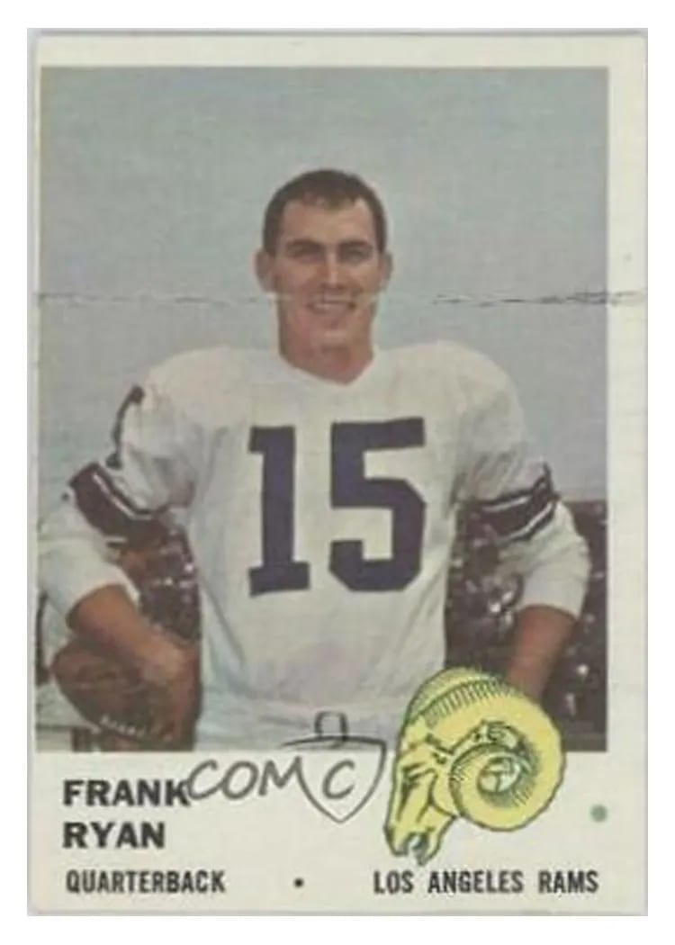 1961 Fleer Frank Ryan #98 card