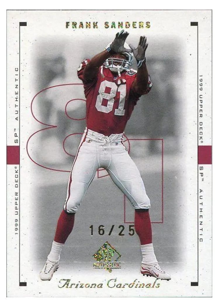 1999 SP Authentic Frank Sanders #3 card