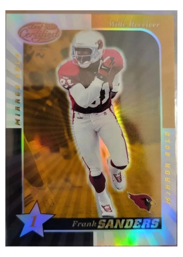 2000 Leaf Certified Frank Sanders 1 Star Mirror Gold #1 card