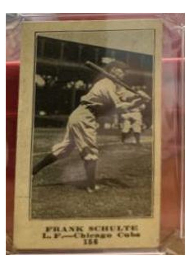 1916 M101 4 Sporting News Frank Schulte Blank Back #156 card
