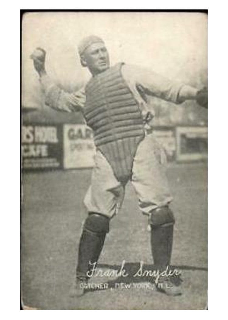 1922 Exhibits Frank Snyder card
