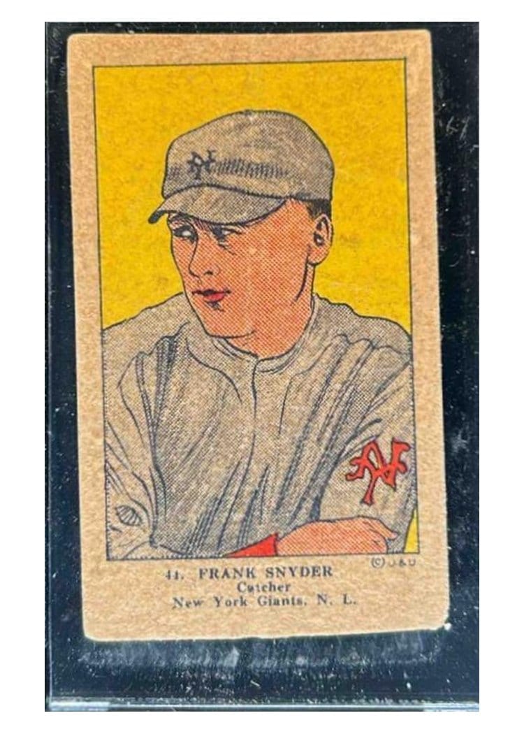 1923 W515 1 Frank Snyder Hand Cut #44 card