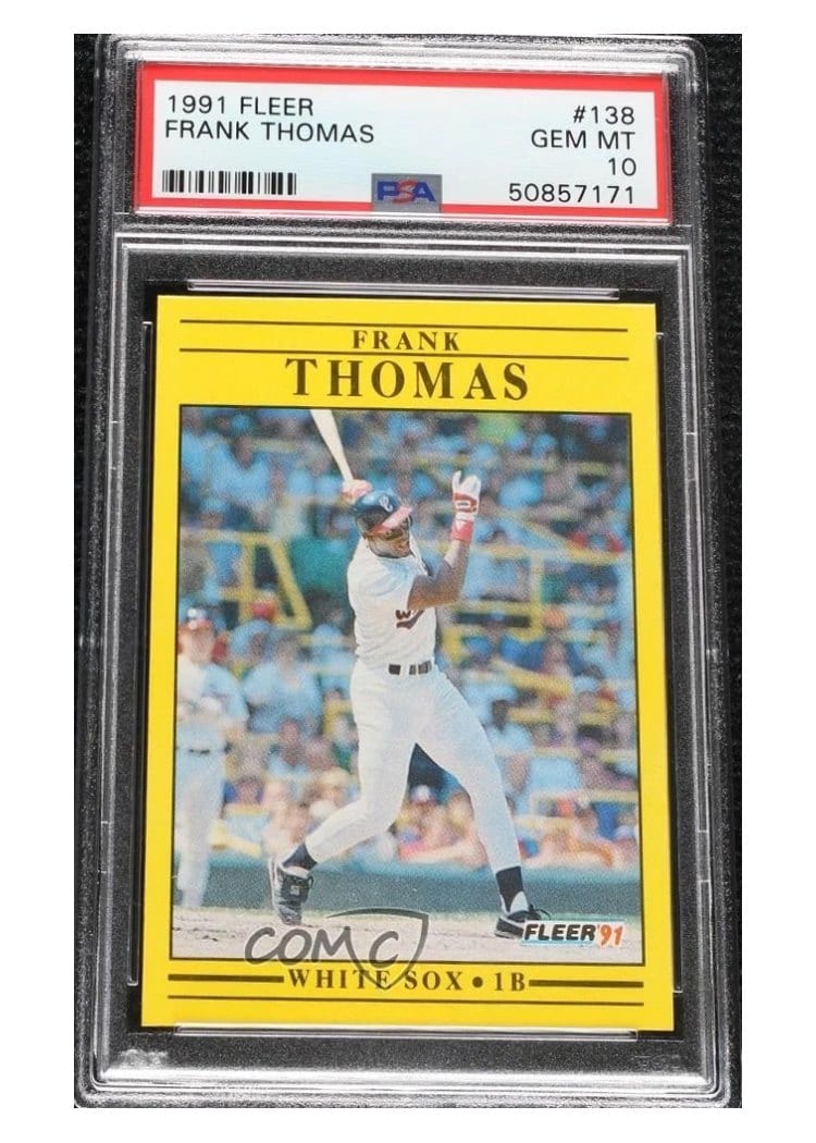 1991 Fleer Base Set Frank Thomas #138 card