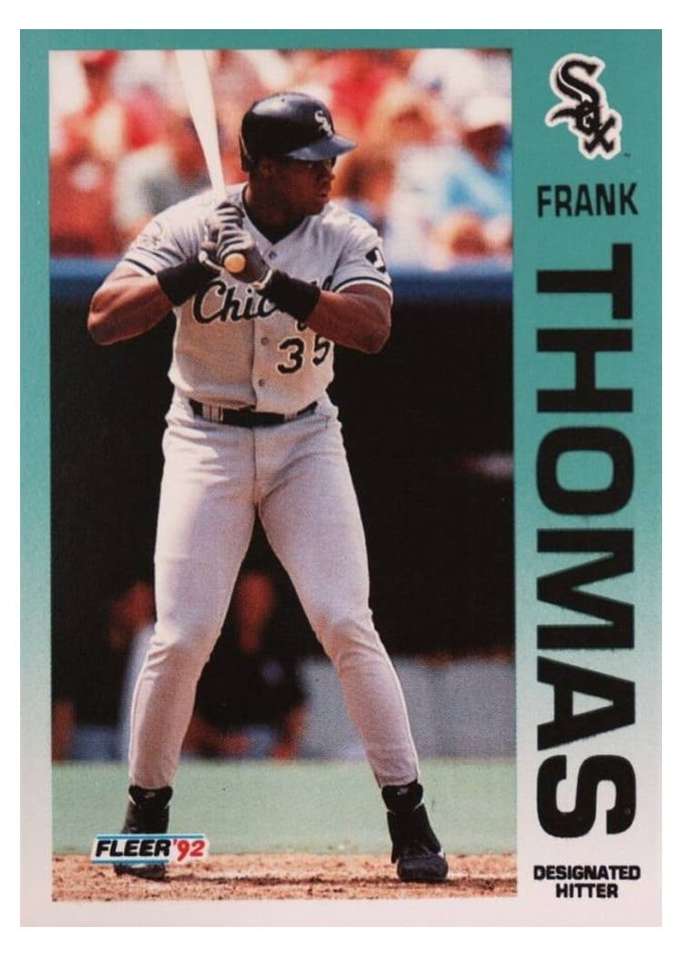 1992 Fleer Base Set Frank Thomas #100 card