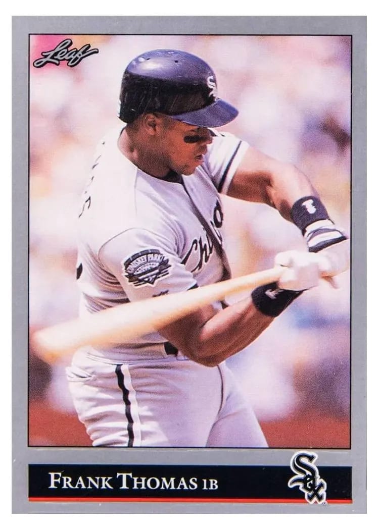 1992 Leaf Frank Thomas #349 card