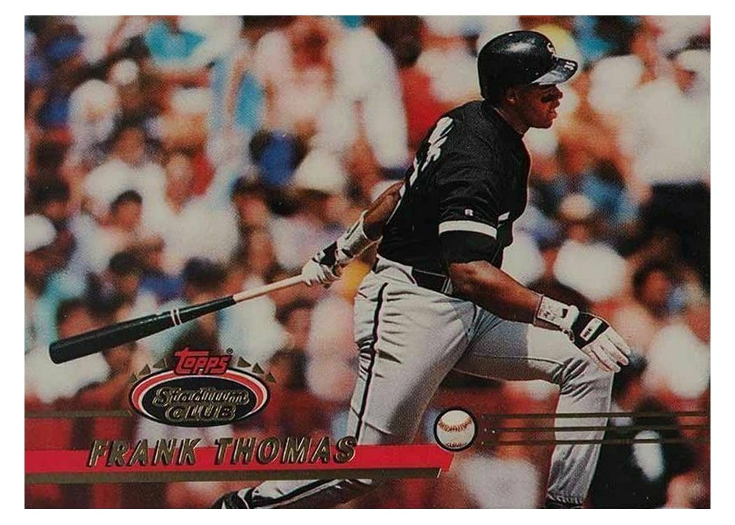 1993 Stadium Club Base Set Frank Thomas #200 card