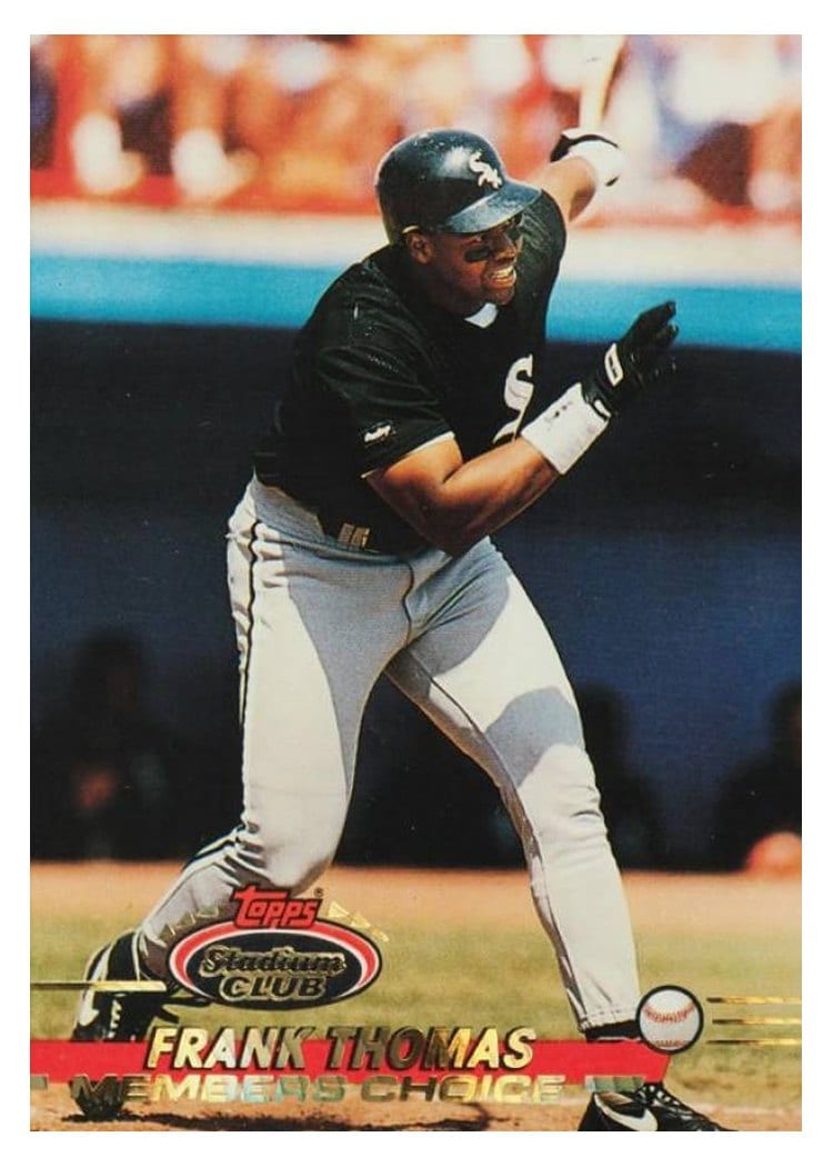 1993 Stadium Club Base Set Frank Thomas #746 card